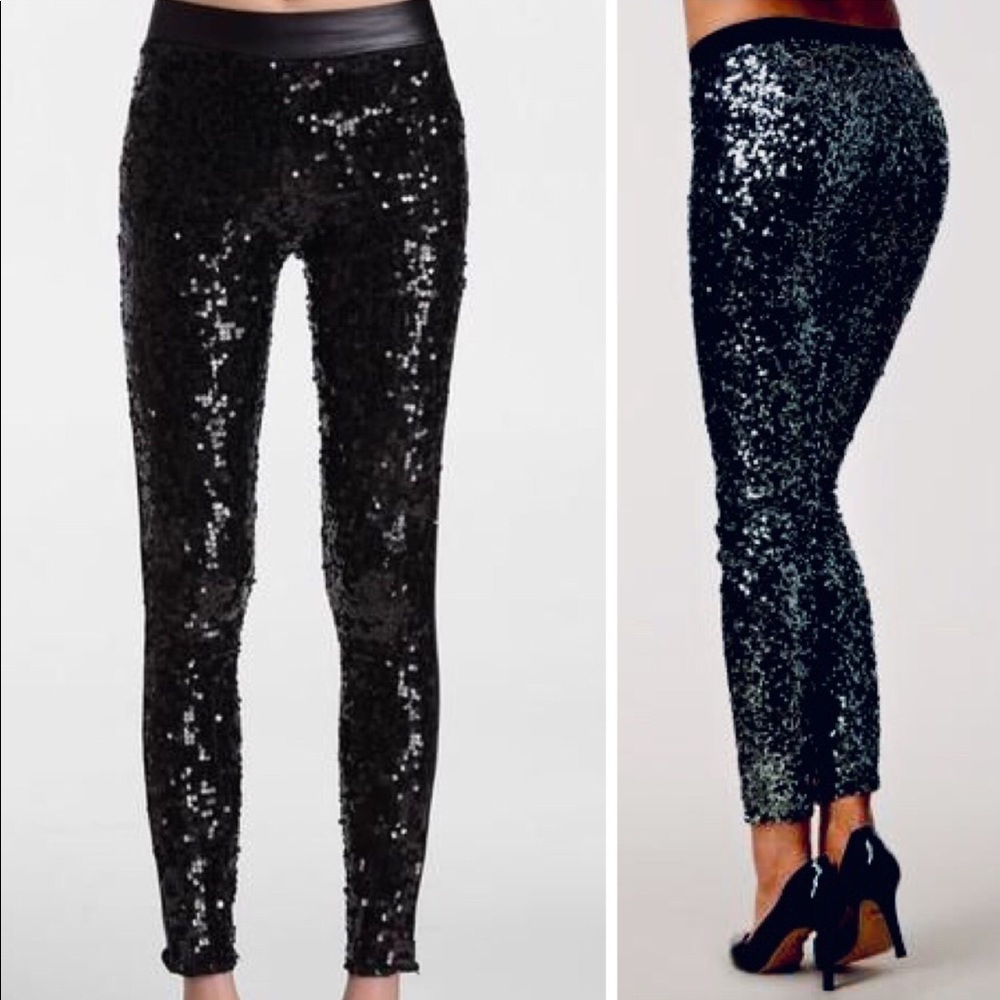 French Connection Sequined Tuxedo Trouser